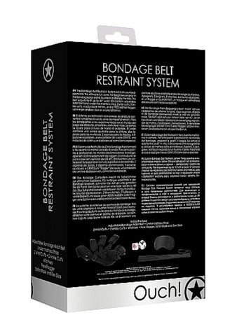 Ouch! Bondage Belt Restraint System - Cuffs and Restraints