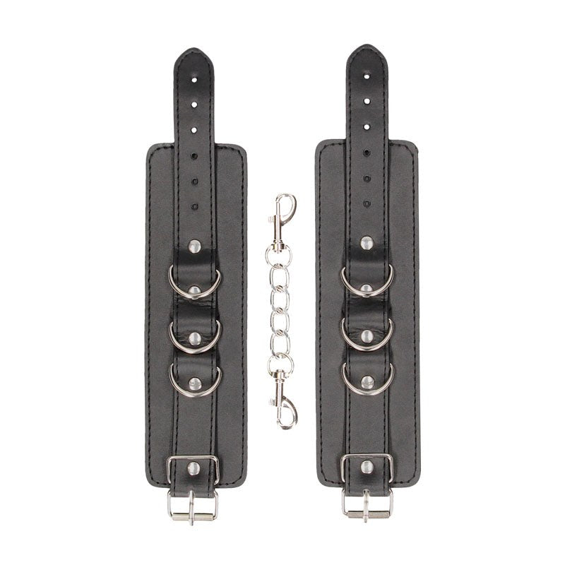 OUCH! BW Bonded Leather Hand or Ankle Cuffs Collars And Cuffs