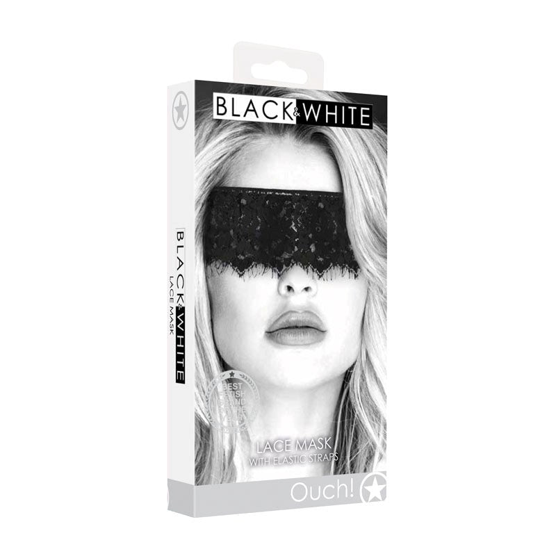 OUCH! BW Lace Mask With Elastic Straps Masks And Blindfolds