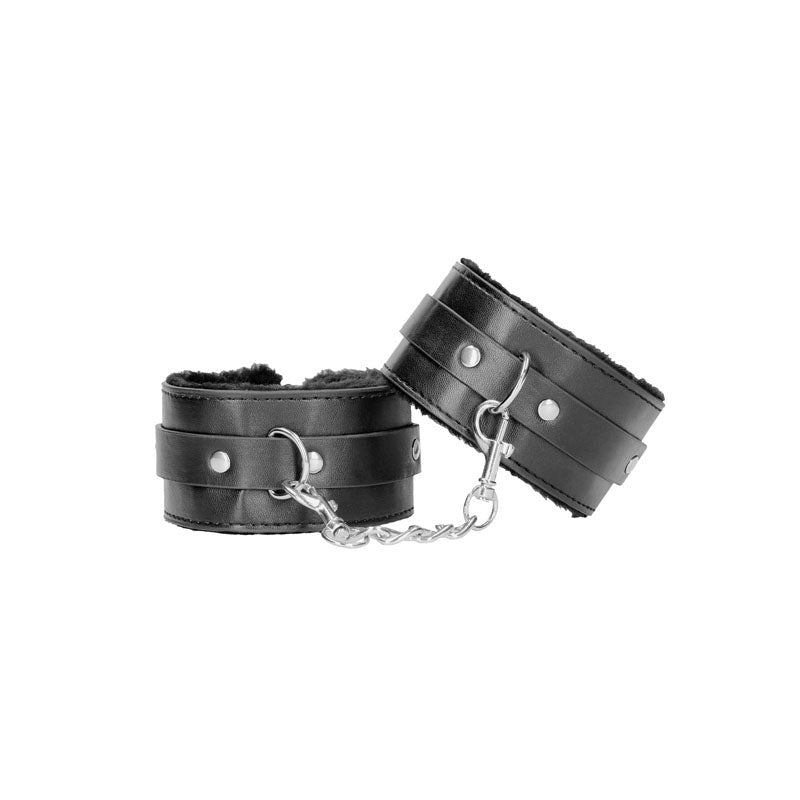 OUCH! BW Plush Bonded Leather Ankle Cuffs Cuffs and Restraints