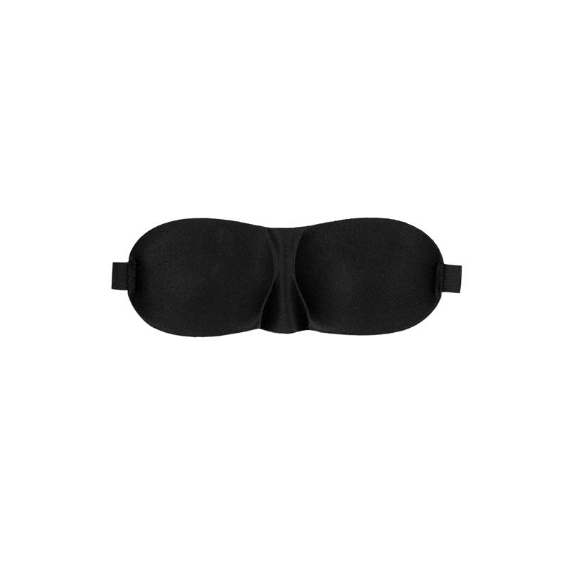 OUCH! BW Satin Curvy Eye Mask With Elastic Straps Masks And Blindfolds