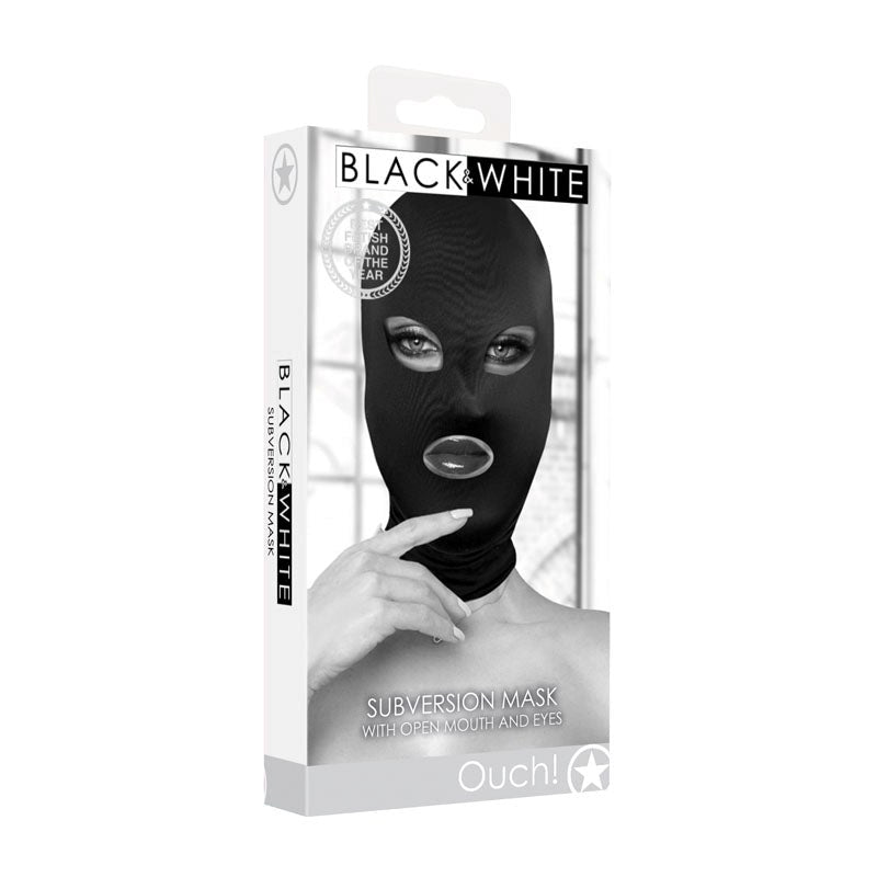 OUCH! BW Subversion Mask With Open Mouth Masks And Blindfolds