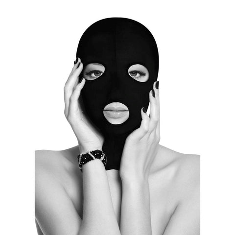OUCH! BW Subversion Mask With Open Mouth - Masks And Blindfolds
