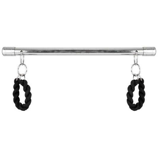 OUCH! Deluxe Chrome-Plated Steel Suspension Bar with 2 Cuffs Spreaders and Hangers