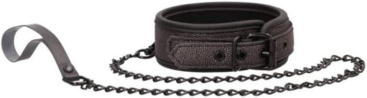 Ouch! Elegant BDSM Play Collar with Leash - Collars and Leads