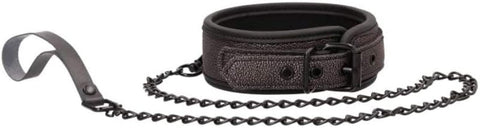 Ouch! Elegant BDSM Play Collar with Leash - Collars and Leads