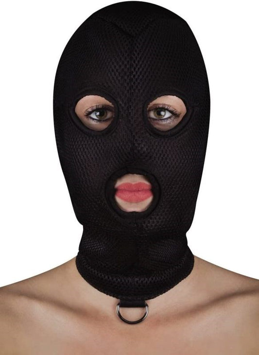 Ouch! Extreme Mesh Balaclava with D-Ring - Masks And Blindfolds