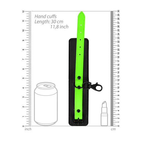 OUCH! Glow in Dark Hand & Ankle Cuffs with Hogtie - Cuffs and Restraints