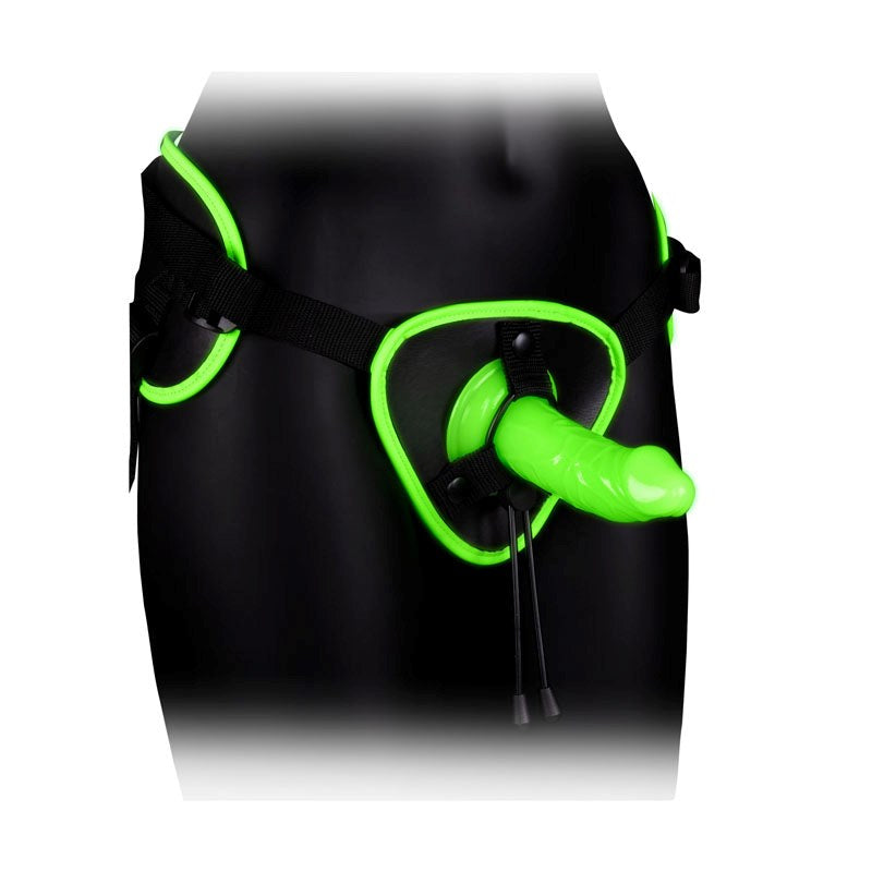 OUCH! Glow in Dark Strap-on Harness Realistic Dildos