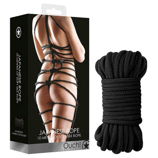OUCH! Japanese Rope 10 M - Black - Cuffs and Restraints