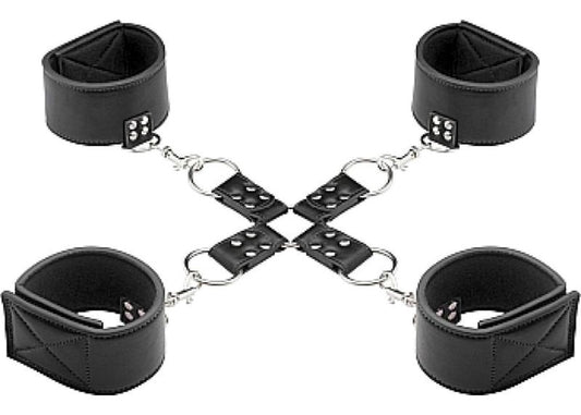 Ouch! Reversible BDSM Play Hogtie Black - Cuffs and Restraints