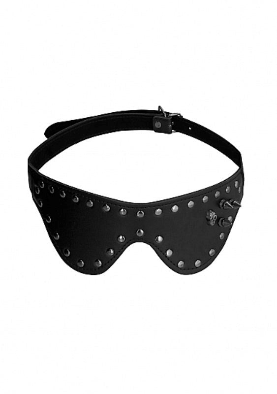 OUCH! S+B - Eye Mask + Skulls & Spikes - Black Fancy Dress Ups