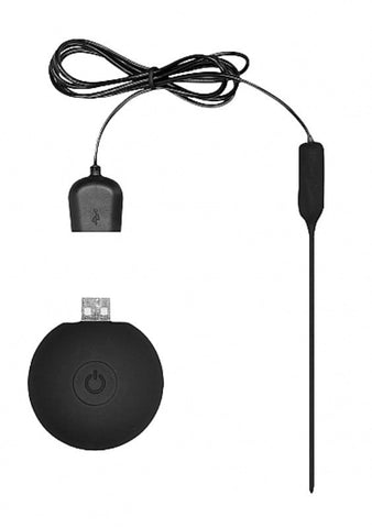 Ouch! Silicone Rechargeable Vibrating Plug with Remote Control - Penis Plugs