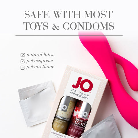 System Jo 20TH Anniversary Gift Set Champagne 60ml and Red Velvet Cake 60ml Lubricant - Lubricants and Lotions