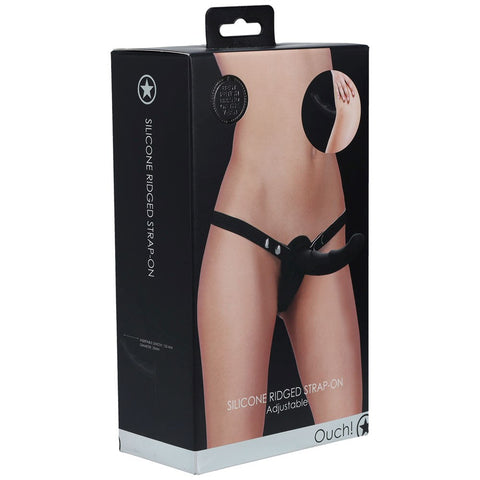 OUCH! Silicone Ridged Strap-On - Elevate Your Intimate Experiences - Realistic Dildos