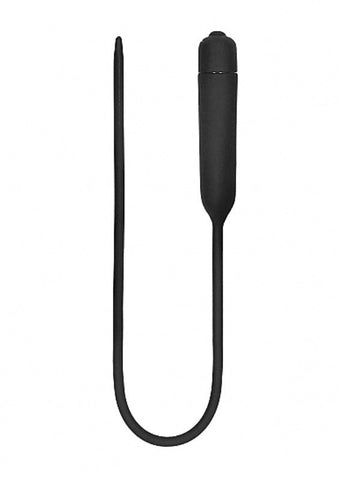Ouch! Silicone Vibrating Bullet Plug Extra Long - Penis Plugs