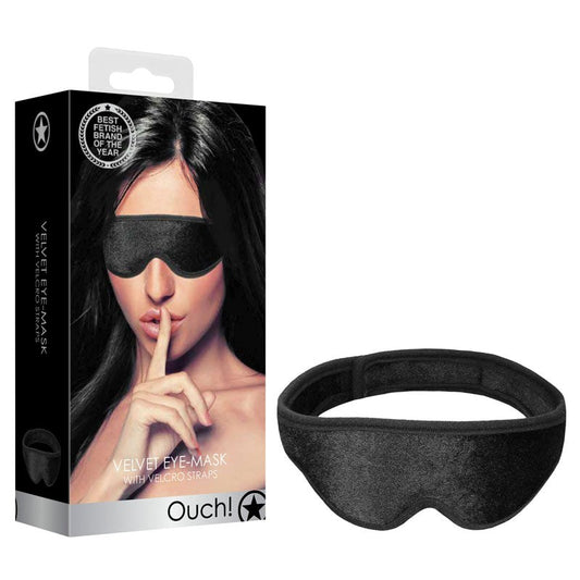 OUCH! Velvet & Velcro Eye Mask - Masks And Blindfolds
