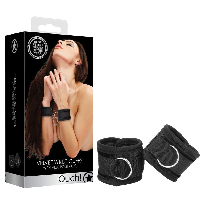 OUCH! Velvet & Velcro Handcuffs Collars And Cuffs