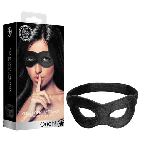 OUCH! Velvet & Velcro Open Eye Mask - Masks And Blindfolds