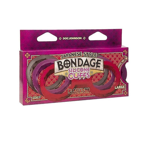 Japanese Bondage Silicone Cuffs Large by Doc Johnson - Cuffs and Restraints