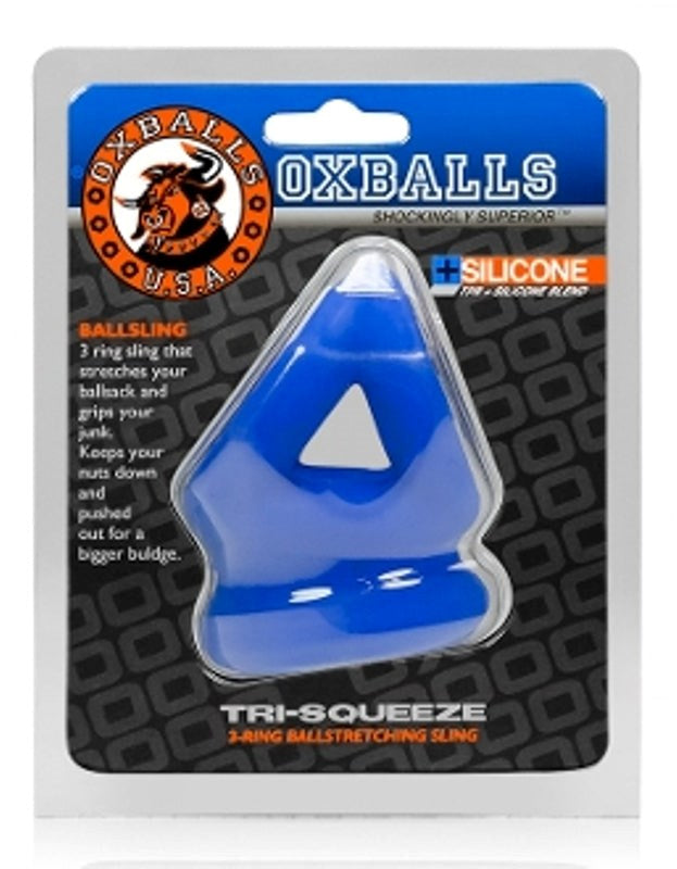 Oxballs Tri-Squeeze 3-Ring Ballstretching Sling Ball and Cock Toys