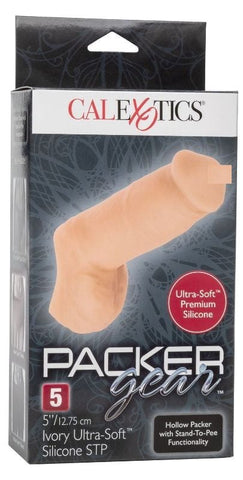Packer Gear Ultra-Soft Silicone STP 5 inch Ivory - Strap On Sextoys