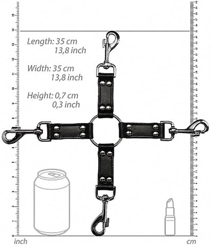 Pain 4-way Leather Hogtie - Cuffs and Restraints