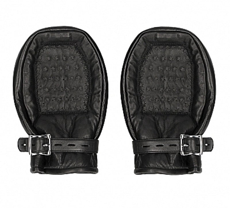 Pain Bondage Mittens Padded with Metal Teeth Cuffs and Restraints