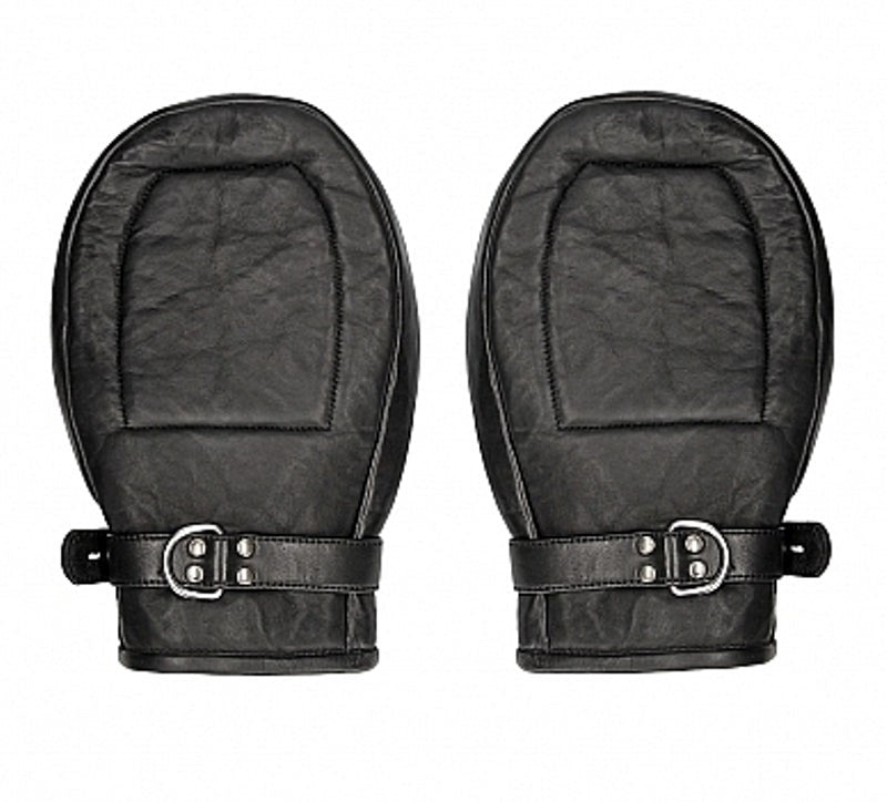 Pain Bondage Mittens Padded with Metal Teeth Cuffs and Restraints