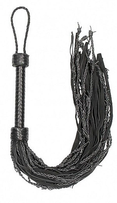 Pain Leather Suede Barbed Wired Flogger Whips And Crops