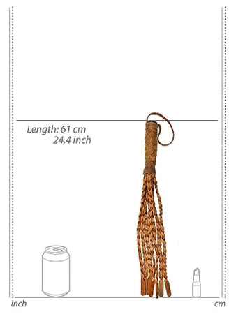 Pain Medieval Braided Tan Whip - Whips And Crops