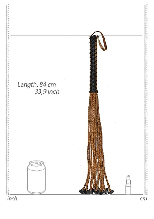 Pain Medieval Braided Whip with 12 Tails - Whips And Crops