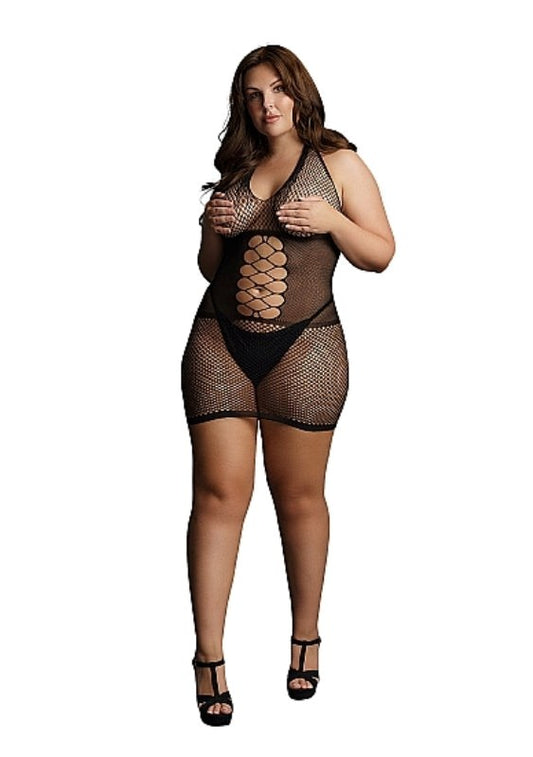 Peek-A-Boo Fishnet Dress - Bras and Bra Sets