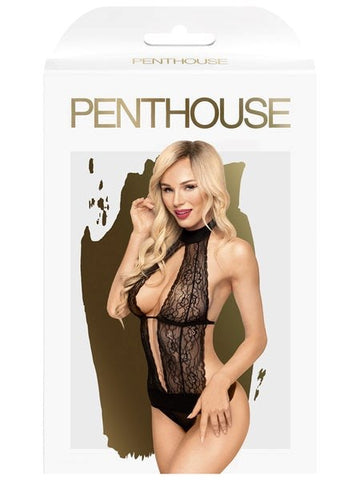 Penthouse Lingerie's Captivating High-Neck Keyhole Playsuit - Turn Heads Tonight - Babydolls and Chemises