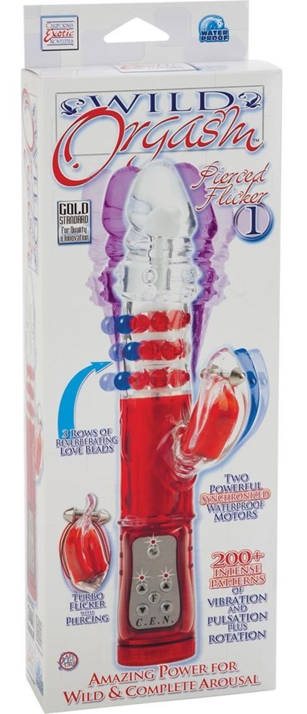 Pierced Flicker #1 Vibrator With Balls And Stimulators Clit Ticklers and Pulsators