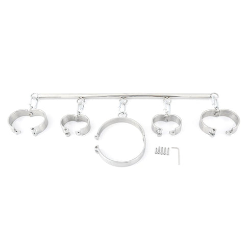 Refined Restraint - Luxurious Stainless Steel Bondage Kit - Spreaders and Hangers