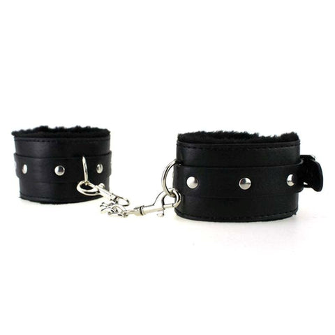 Plush SM Bondage Kit 7 Pcs Black - Bondage Kits