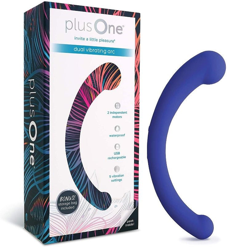 PlusOne Dual Vibrating Arc G-Spot Massager Waterproof Vibrators