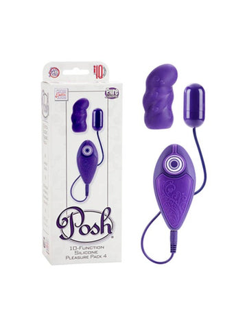Posh 10 Function Silicone Pleasure Vibrator Pack 4 - Silicone Vibrators