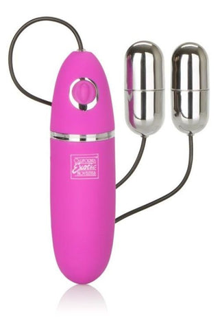 Power Play Dual Silver Remote Control Bullet - Bullet Vibrators