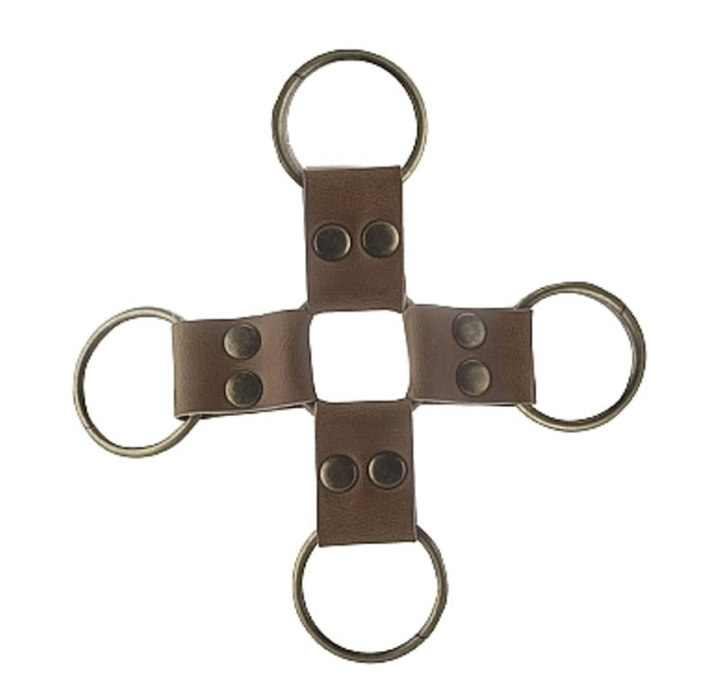 Premium Bonded Hogtie Brown Cuffs And Restraints