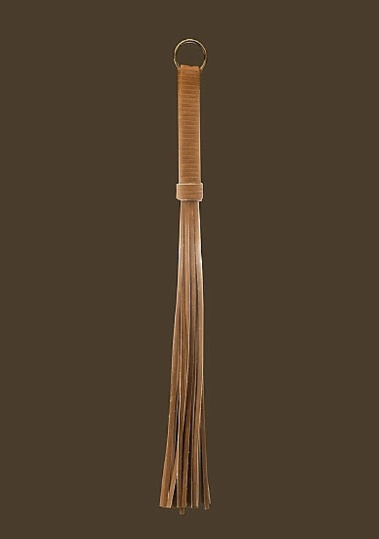 Premium Bonded Leather Whip Brown - Whips And Crops