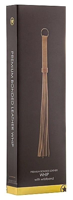 Premium Bonded Leather Whip Brown Whips And Crops