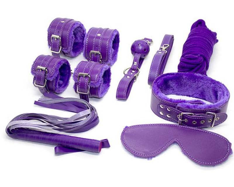 Purple Plush SM Bondage Kit 7 Pcs Bondage Kits