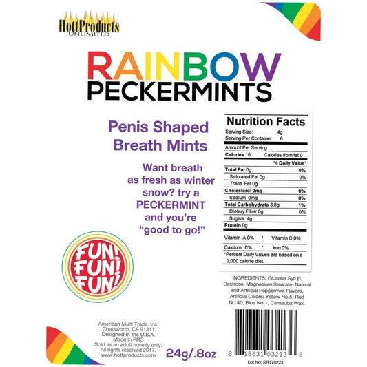 Rainbow Peckermints Penis Shape Breath Mints - Sex Games, Coupons and Tricks