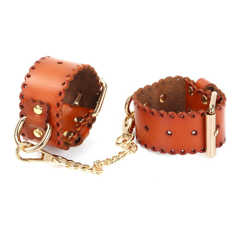 Real Leather Handcuffs Collars And Cuffs