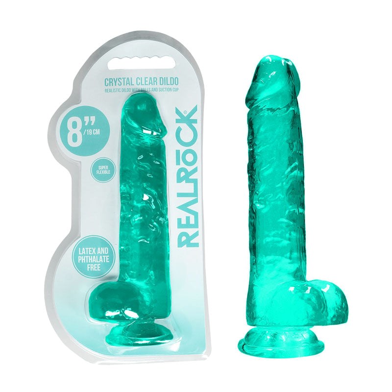 REALROCK 8 Inch Realistic Dildo With Balls Realistic Dildos