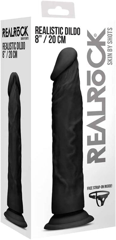 Realrock Skin Dildo Black Realistic Dildos