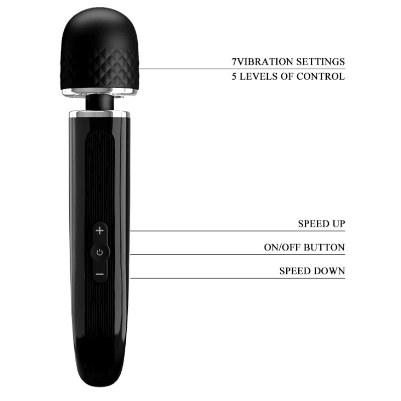 Pretty Love Deluxe Body Wand - Indulge in 5 Speeds, 7 Vibrations Personal Massagers