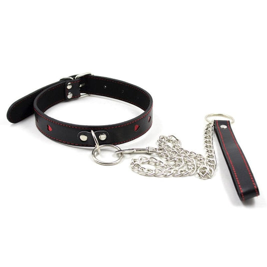 Red Heart O Ring Collar - Collars and Leads